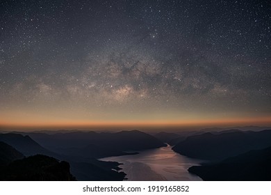 The stars and twilight in the night sky before the dawn of a new day - Shutterstock ID 1919165852