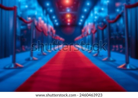 Similar – Image, Stock Photo a red carpet with footprints in the entrance area