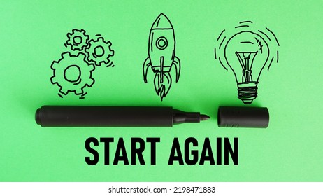 Start Again Is Shown Using A Text