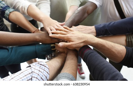 Start Up Business People Teamwork Cooperation Hands Together