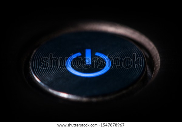 Start button\
with blue back light. On Off\
button.