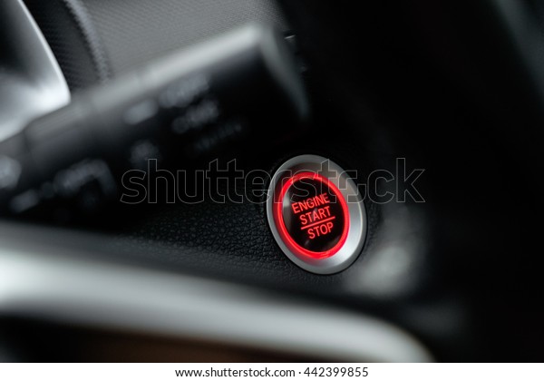 start button in a\
car