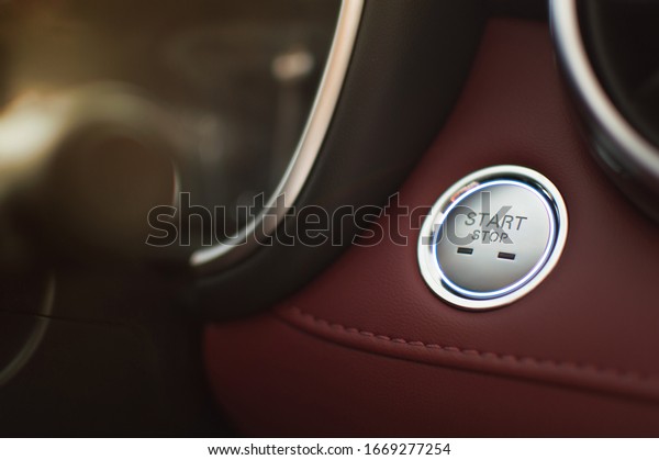 Start button, press to start the engine and turn\
off the engine