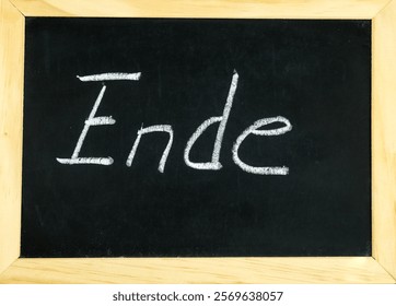 start and end chalkboards for a presentation