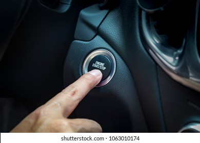 Finger Pushing Start Button Engine Car Stock Photo (Edit Now) 381259603