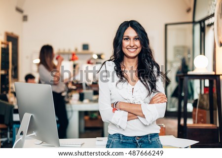 Start up of enterprise, women leader the new company self-confident Сток-фото © 