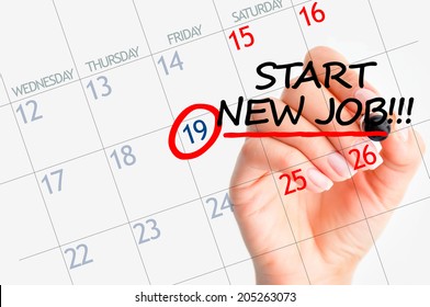 Start New Job Date In Calendar