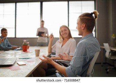 Start Up Programming Team. Website Designer Working Digital Tablet Dock Keyboard And Computer Laptop With Smart Phone And Compact Server On Mable Desk,light Effect, Red Cups.