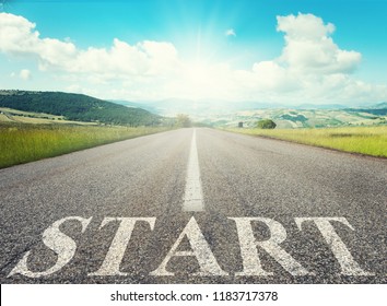 Straight Arrow Road Text Start Stock Photo 369760316 | Shutterstock