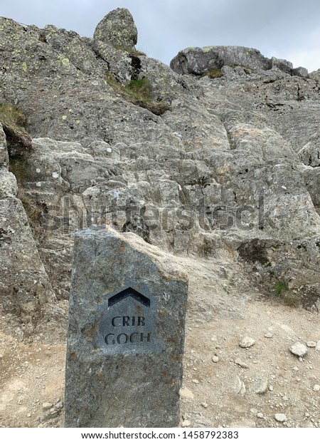 Start Route Crib Goch Knife Edged Stock Photo Edit Now 1458792383