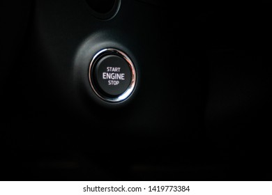 Start Stop Button In The Car, Keyless Ignition, Ignition System In The Car