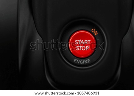start and stop engine button in sports car