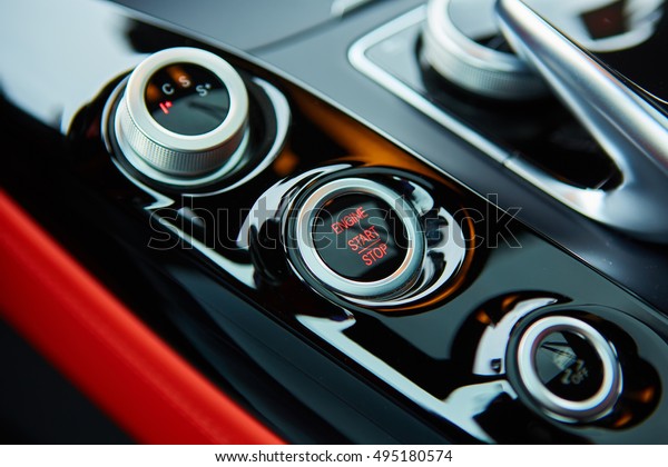 Start stop engine\
modern new car button