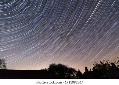 Start Trails During The Lyrid Meteor Shower, April 2020, Herefordshire, UK