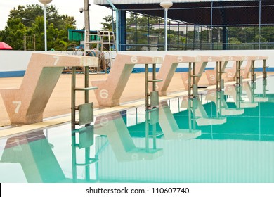 Starting Block And Empty Pool