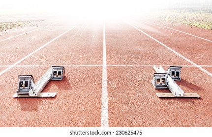 Starting Blocks On Running Tracks