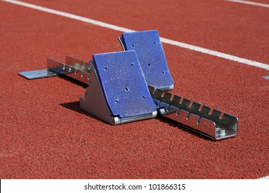 Starting blocks at the start