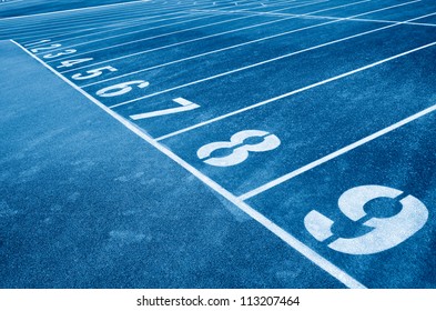 Starting Grid Of Race Track At The Stadium