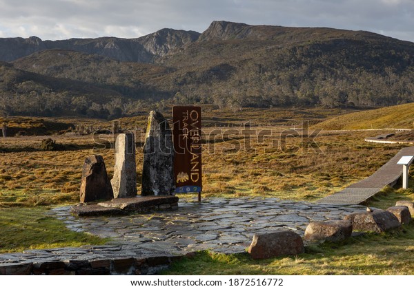 The starting\
location of the Overland Track in Cradle Mountain - Lake St Clair\
National Park, Tasmania,\
Australia.