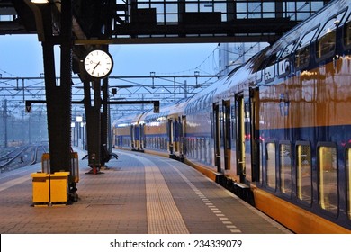 Starting A New Day Moving In Amsterdam, Europe By Train / Train On Duty ? Good Morning Amsterdam