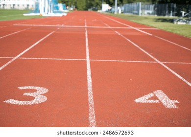 Starting track numbers for running competitions, athletics, Olympics.
 - Powered by Shutterstock