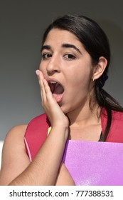 Startled Teen School Girl Female Student