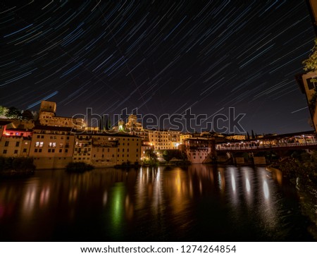 Similar – Image, Stock Photo Promenade in Florence at night