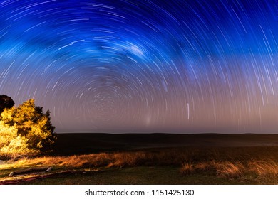 Startrail On Nyika Plateau, Malawi