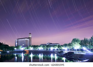 The Star-trails In Shanghai Jiao Tong University