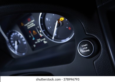 Start/stop engine button (focus on the button)