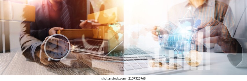 startup business finance technology and investment trading trader investor. Stock Market Investments Funds and Digital Assets. businessman analyzing forex trading graph financial data. - Shutterstock ID 2107323968