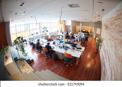 Startup Business People Group Working Everyday Job  At Modern Office