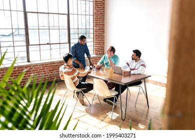 Startup business team working on a project in a meeting