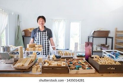 Startup successful Asia sme small business entrepreneur owner job asian man stand in handmade organic oil spa soap shop service. Portrait asian man successful seller owner environment friendly concept - Powered by Shutterstock