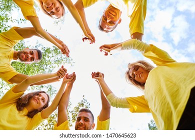Start-up team in a workshop for team development and teambuilding