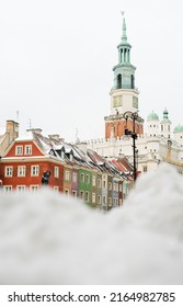 Stary Rynek Poznan, Poland, During A Cold Winter Covered With Snow