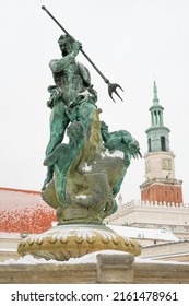 Stary Rynek, Poznan, Winter, Snow, Old Market, Square, City Hall, Colors, Houses, Poland