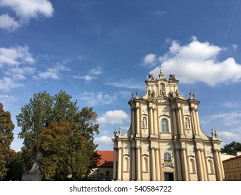 Staszic Palace In The Old Town Of Warsaw