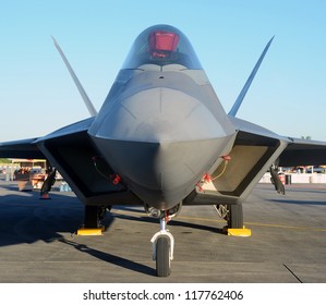 State Of The Art Stealth Fighter Jet Front View