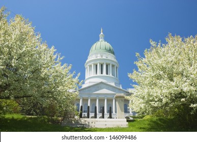 State Capital Building In Augusta Maine.