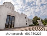 State capitol complex in Art Deco style in Salem, capital of Oregon state, USA