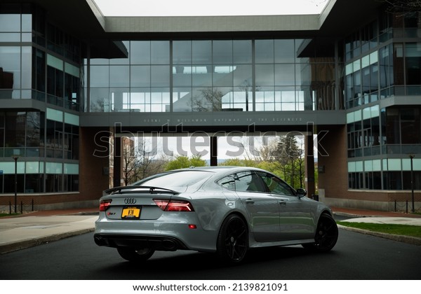 State College, PA - April 20th 2020: Audi RS7 with\
Black HRE Wheels