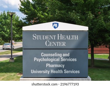 State College, Pennsylvania - August 31 2022: Penn State University Park Student Health Center