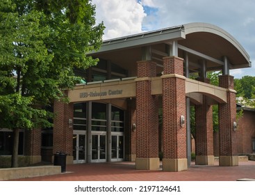 State College, Pennsylvania - August 31 2022: Penn State University Park HUB-Robeson Center Entrance