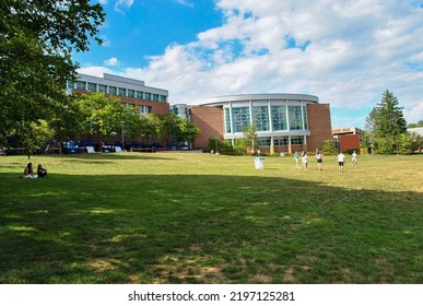 State College, Pennsylvania - August 31 2022: Penn State University Park Hub-Robeson Center And HUB Lawn