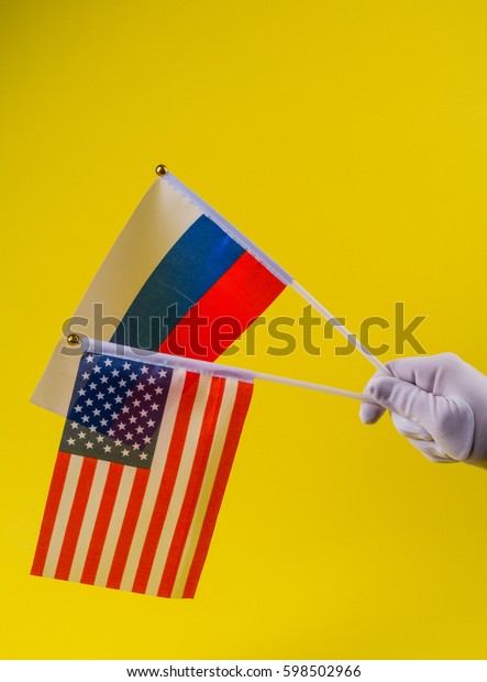 the state flag of Russia and\
USA