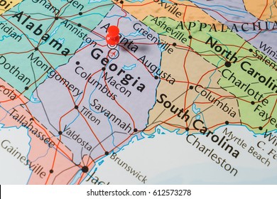 State Of Georgia On The Map Of The USA