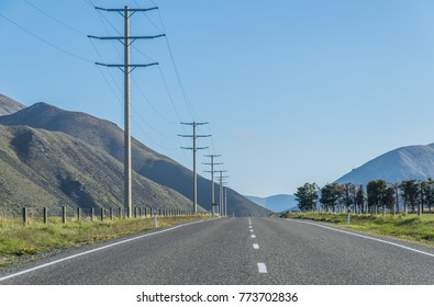 State Highway 73 In Canterbury Region, New Zealand