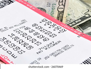 State lottery ticket and cash
