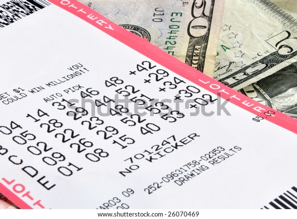 State Lottery Ticket Cash Stock Photo (Edit Now) 26070469